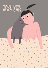 Postkarte Slinga - true love never ends