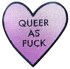 Patch “queer as fuck” von DTglitzaglitza