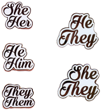 Pronoun Pins - 5 Varianten - von You're Welcome Club