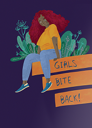 Postkarte Louie Läuger - Girls Bite Back