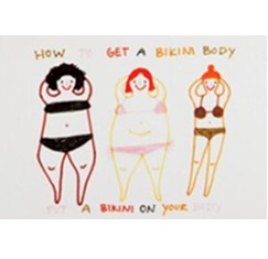 Postkarte Slinga - How to get a bikini body