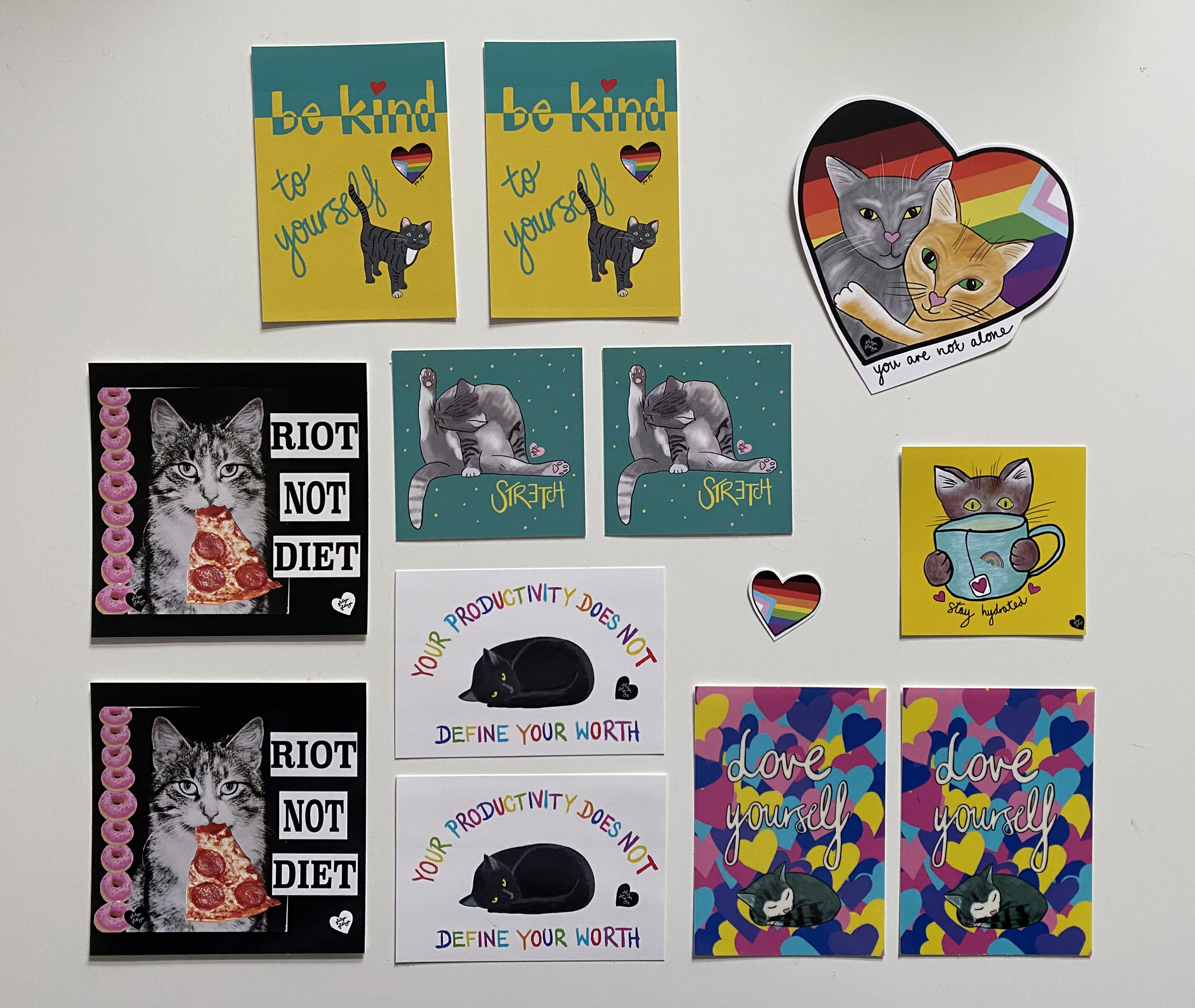 Sticker-Set “selfcare cats” von DTglitzaglitza – Bild 4