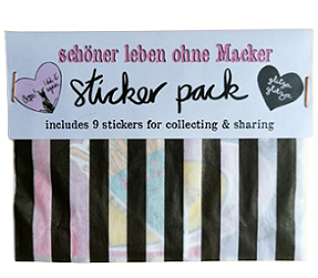 Sticker-Set “schöner leben ohne Macker” von DTglitzaglitza