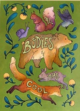 Postkarte Louie Läuger - All bodies are cool