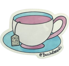 Sticker "LGB Teacup" von Baschdlmaidli