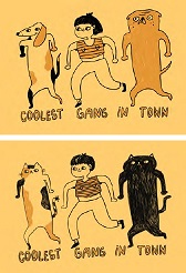 Postkarte Slinga - Coolest Gang in Town (2 Varianten)