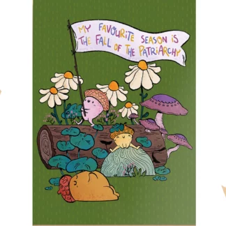 Postkarte Louie Läuger - My favourite season is the fall of the patriarchy