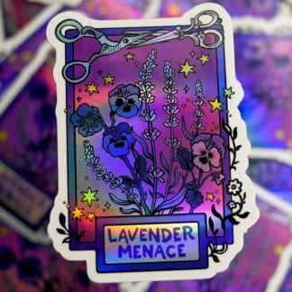 Holo-Sticker "Lavender Menace" von Louie Läuger