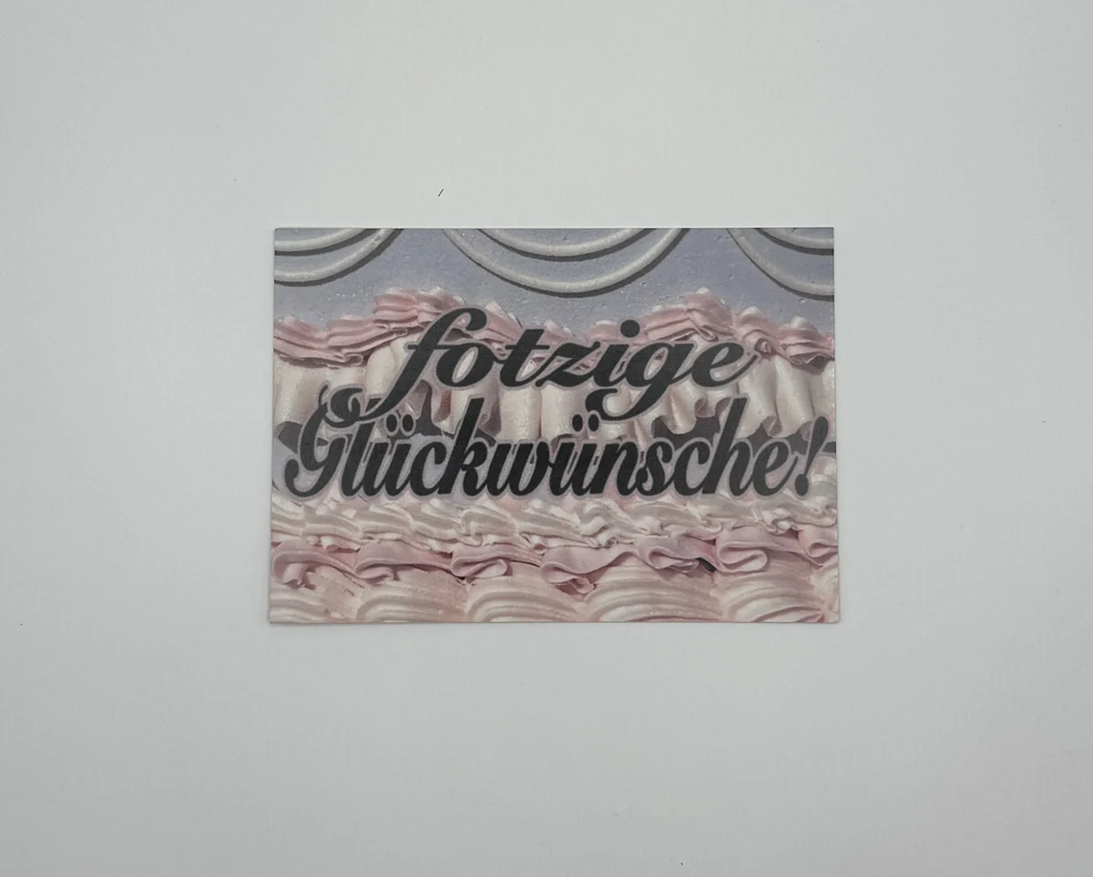 Postkarte The Propcorner - Fotzige Glückwünsche