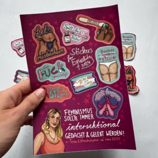 Stickerbogen "Stickers for Equality" (pink) von Tessa Goliasch