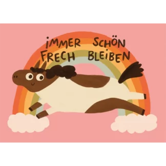 Postkarte Slinga – Frech bleiben