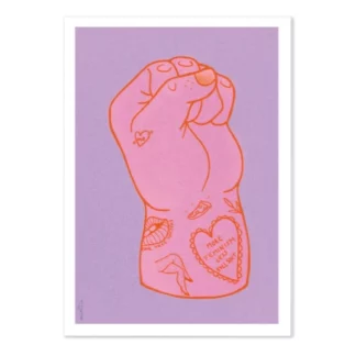 Postkarte "Keep fighting" von Minttu Illustrations