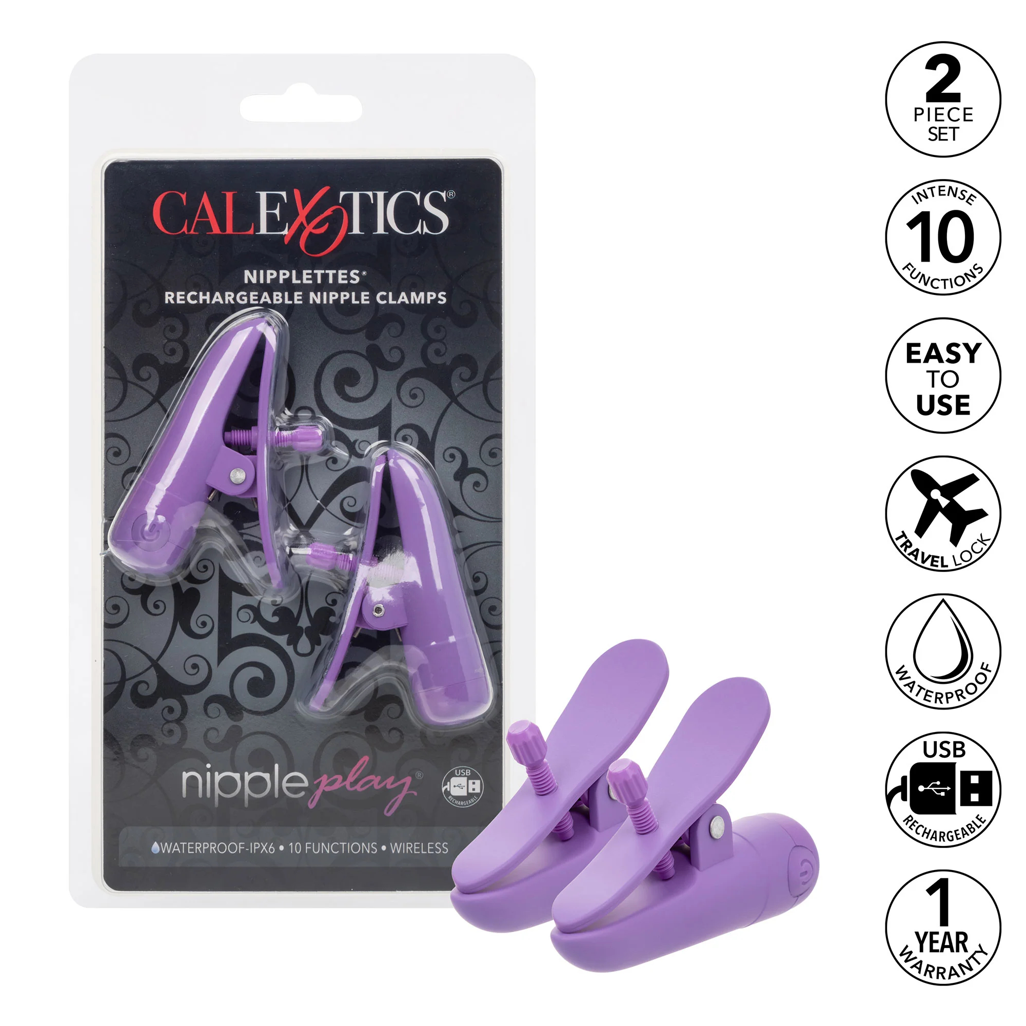 Vibrierende Nippelklemmen "Nipplettes" von Calexotics – Bild 8